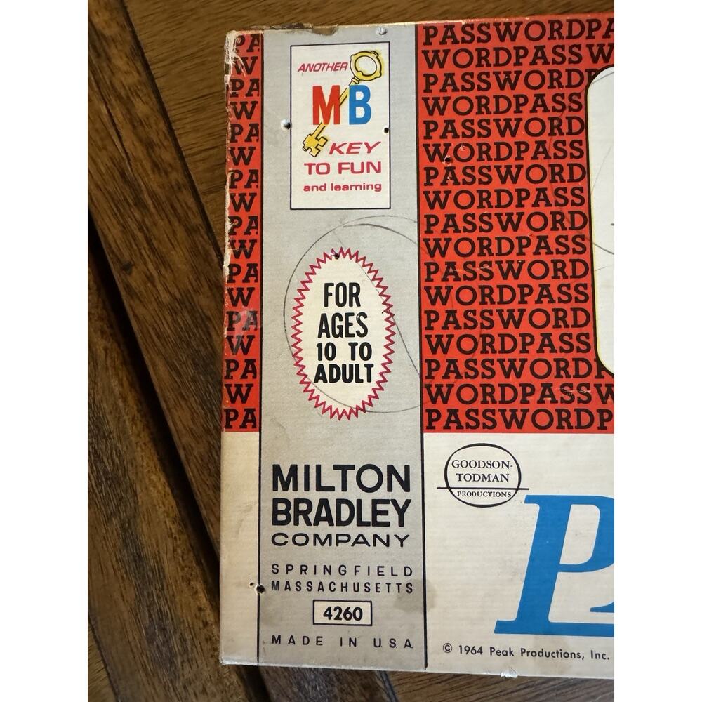 Vintage 1964 Milton Bradley Password Board Game Volume 5 No. 4260 - Picture 3 of 9
